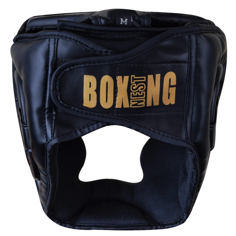 Black head guard for boxing made in Sialkot